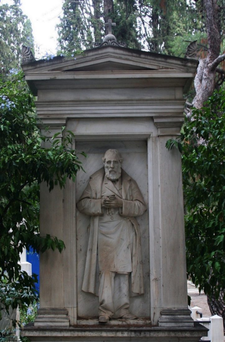  Το μνημείο του Εμμανουήλ Ευστρατίου στο Α΄ Νεκροταφείο της Αθήνας, 1882
