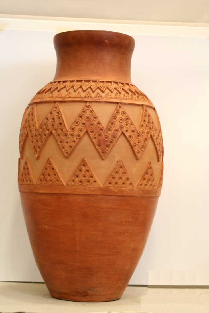 Ceramic vase made on the wheel