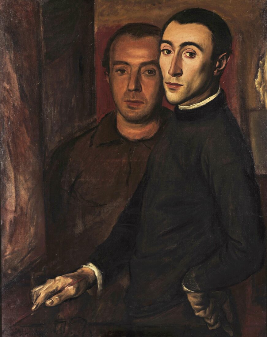 The painter with Nikos Nikolaou