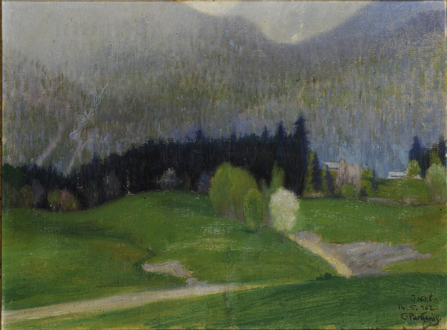 Landscape with Fir Trees, Ischl - Parthenis Konstantinos