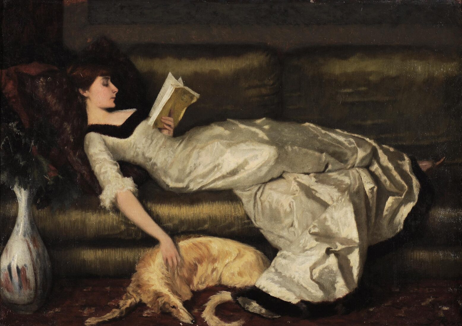Lady Reclining on Couch - Rizos Ιakovos