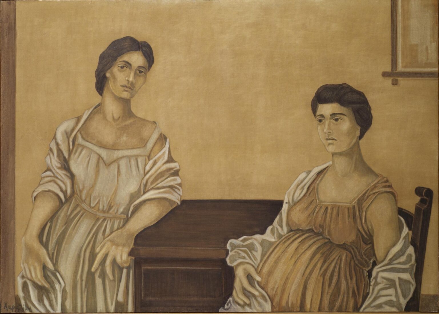Composition with two Female Figures - Charatsidis Savvas