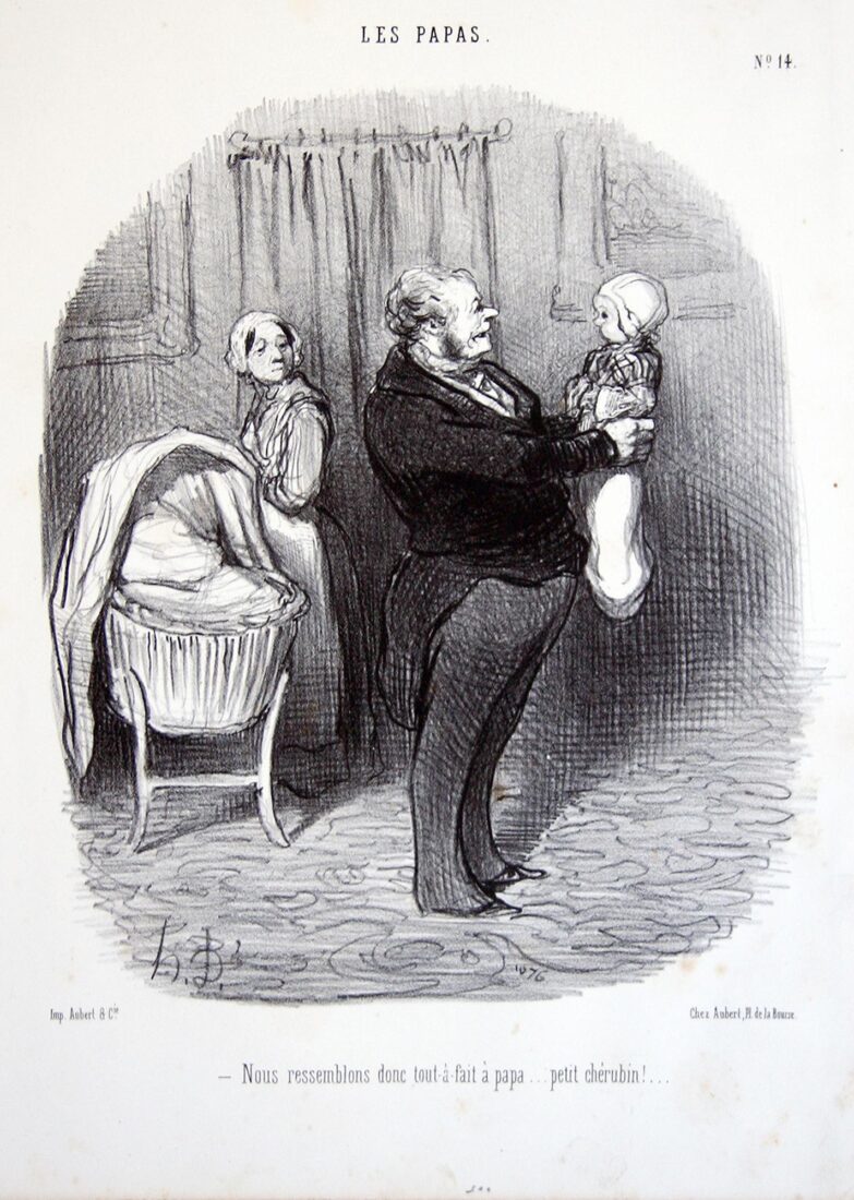 ” We really look like Papa… little Cherub!…” - Daumier Honore