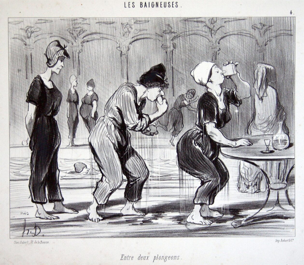 “Between two plunges” - Daumier Honore