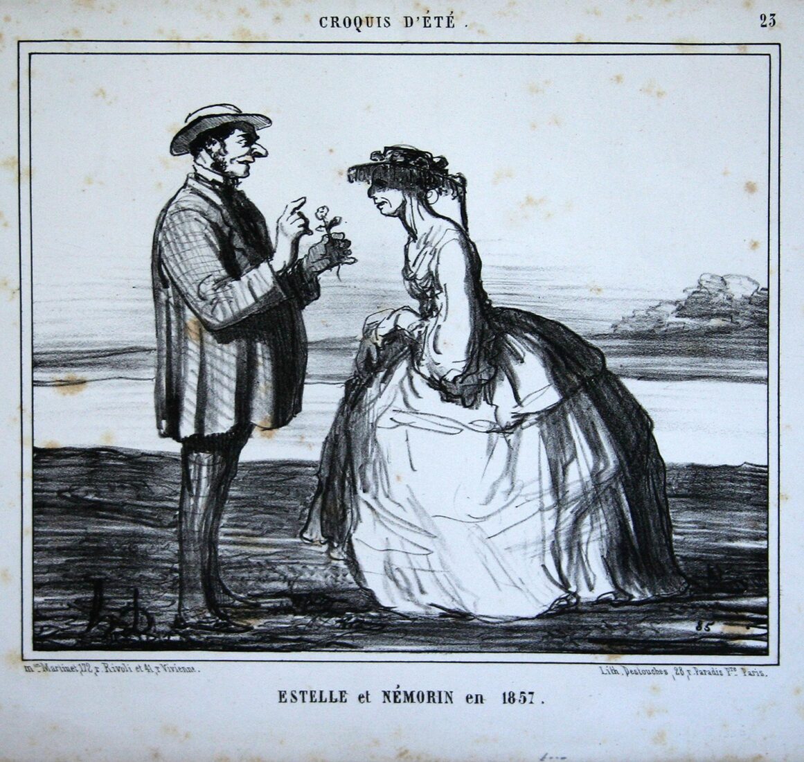 “Estelle and Nemorin in 1857” - Daumier Honore