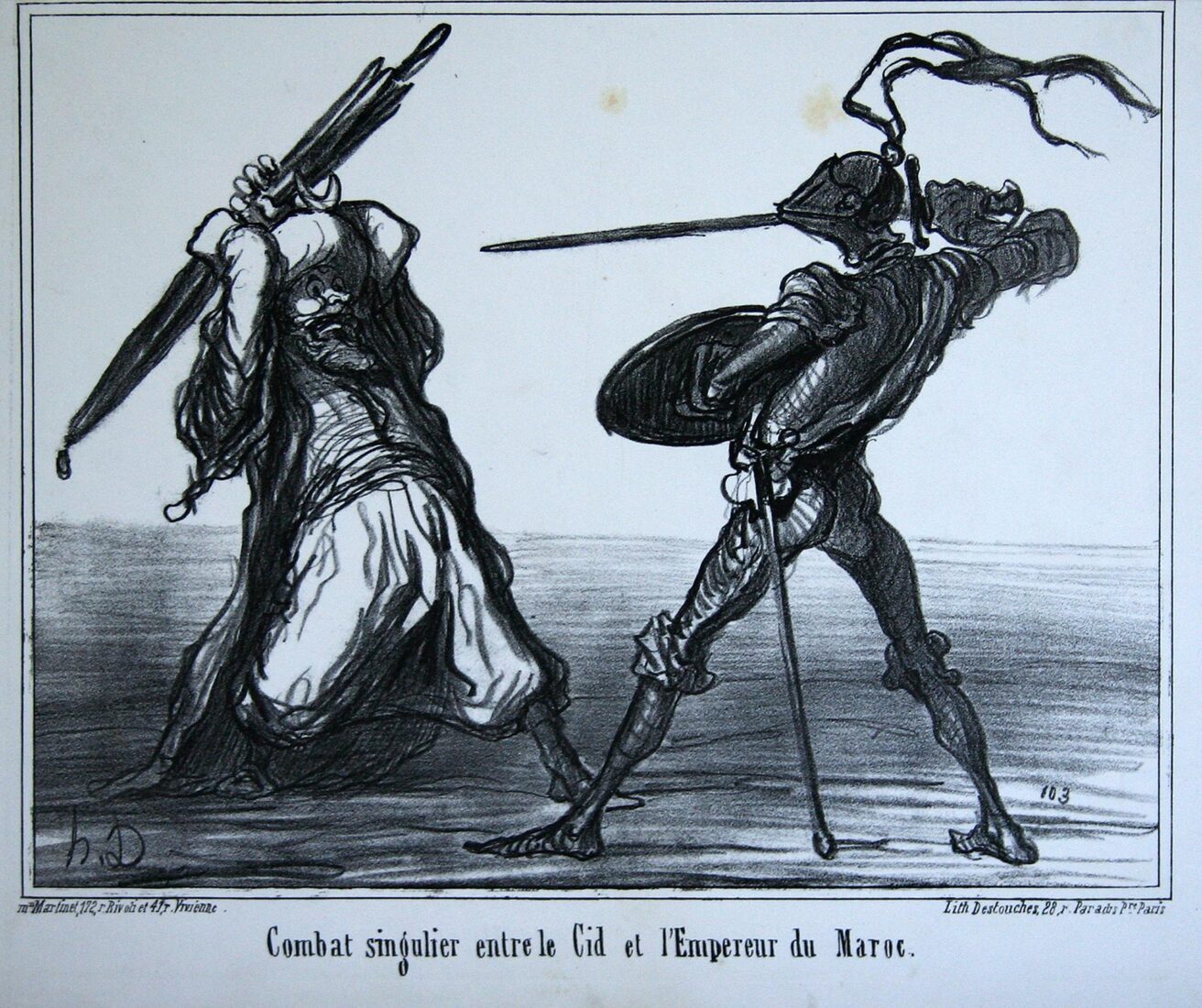 “Μονομαχία ανάμεσα στον Σιντ και τον αυτοκράτορα του Μαρόκου” - Daumier Honore