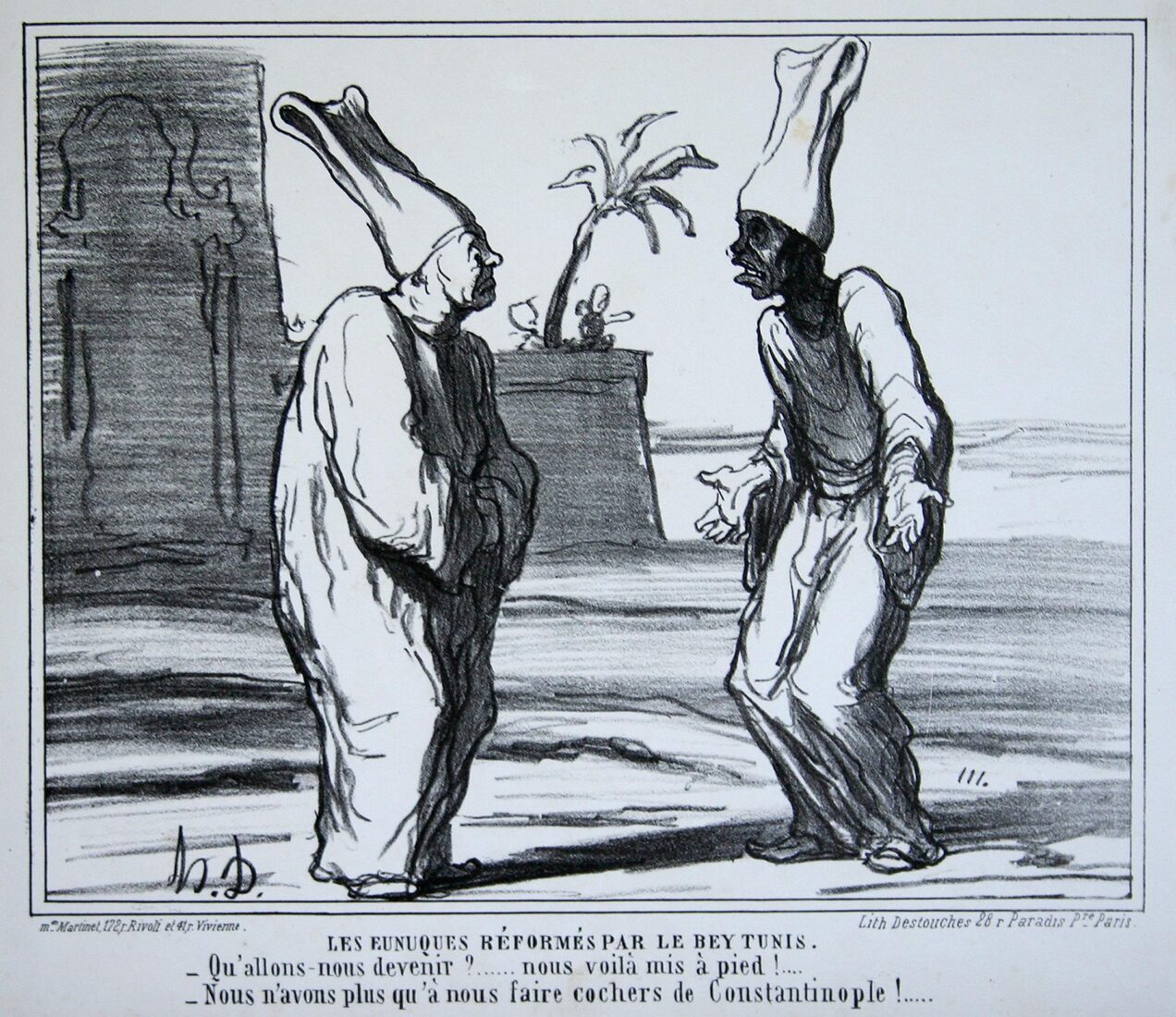 “Eunuchs reformed by the Bey of Tunis” - Daumier Honore