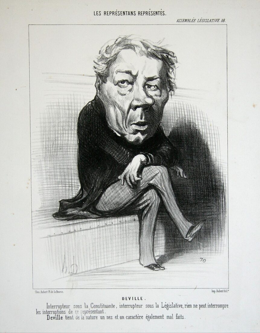 “Deville. Interrupter of the Constitutional Assembly, meddler in the Legislative assembly…” - Daumier Honore