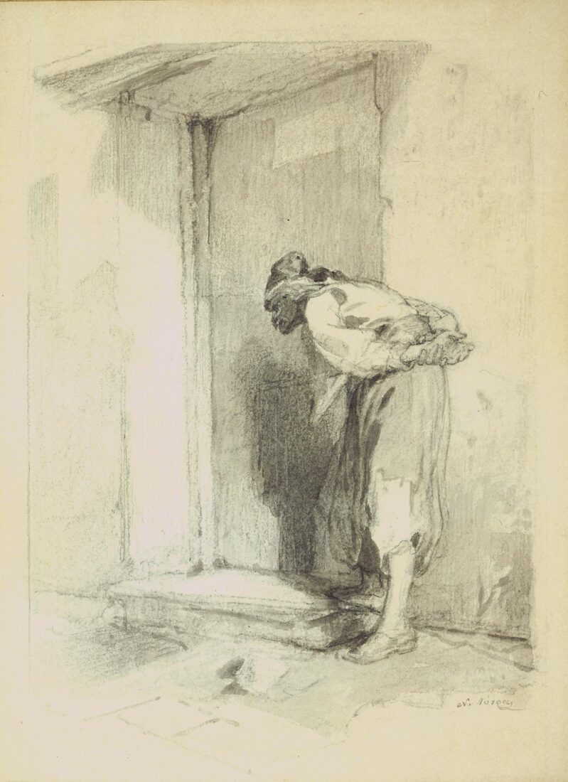Ο Γεροθανάσης κρυφακούει στην πόρτα του λεπρού - Λύτρας Νικηφόρος