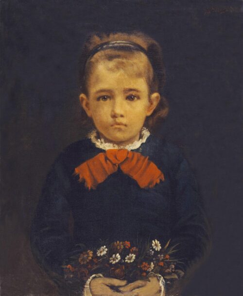 Προσωπογραφία κοριτσιού με λουλούδια στο χέρι - Δούκας Ιωάννης