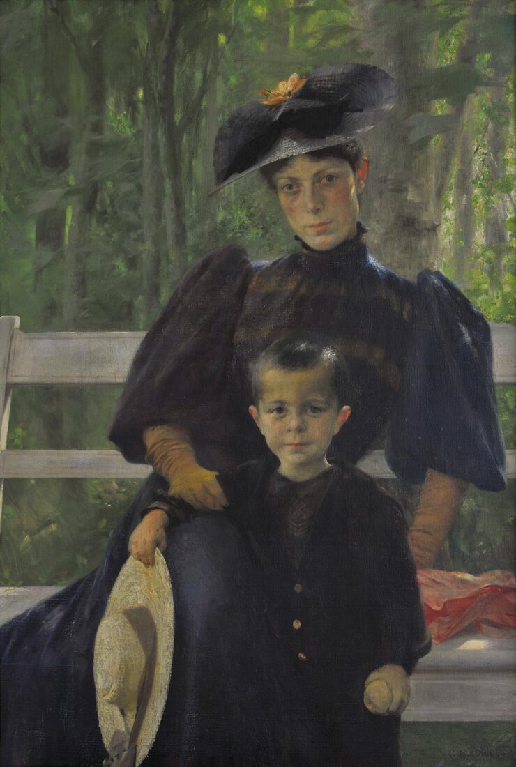 The Artist’s Wife with Their Son - Iakovidis Georgios