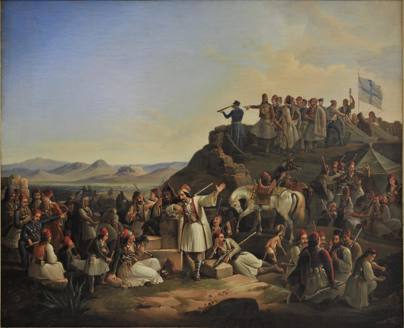The Army Camp of Karaiskakis - Vryzakis Theodoros