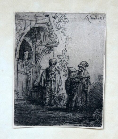 Three Oriental Figures (Jacob and Laban?) - Rembrandt Harmensz. van Rijn