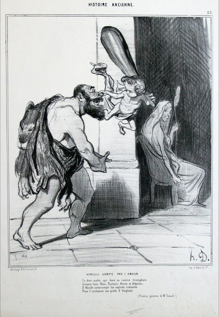 “Hercules tamed by Love” - Daumier Honore