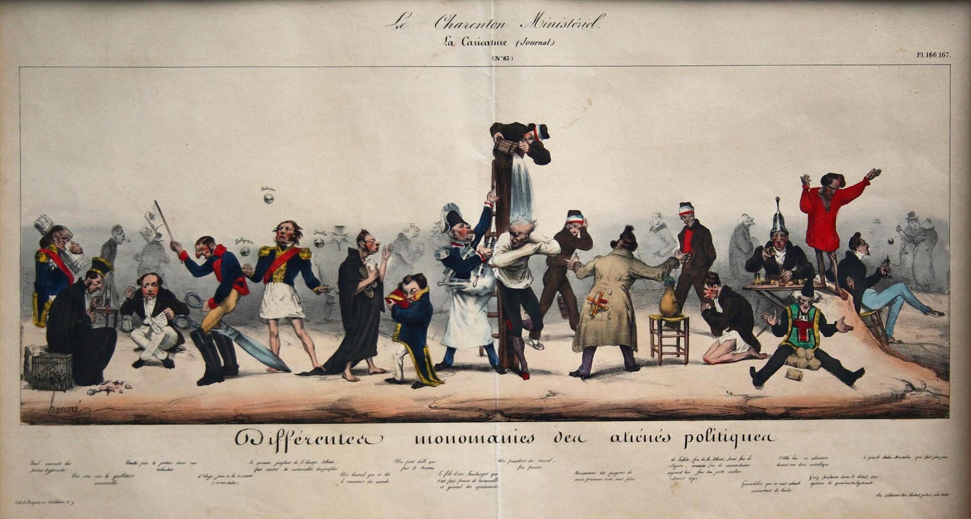 “Διάφορες μονομανίες τρελών πολιτικών” - Daumier Honore