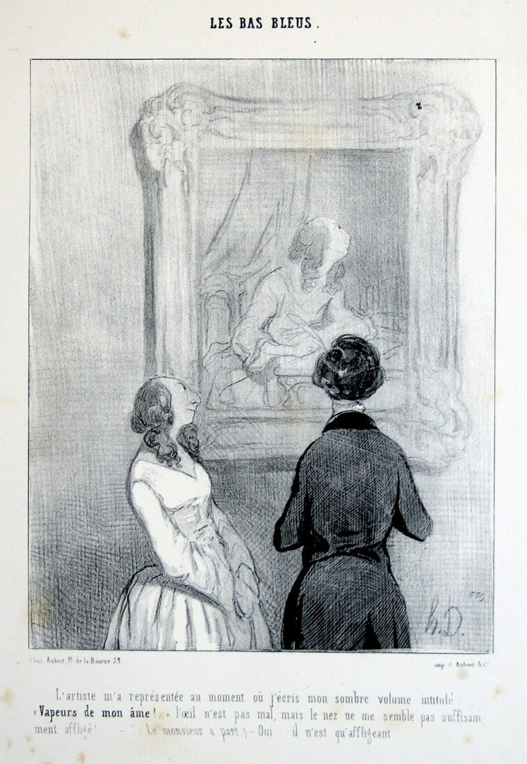 “-Ο καλλιτέχνης με απεικόνισε τη στιγμή που γράφω το μελαγχολικό μου βιβλίο ‘Ατμοί της ψυχής μου!” - Daumier Honore