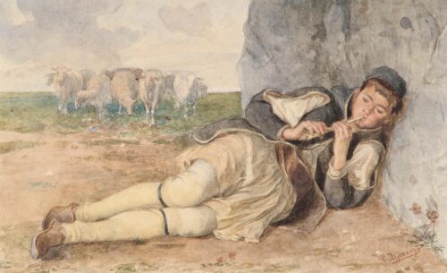 Young Shepherd Playing His Pipe - Lembesis Polychronis
