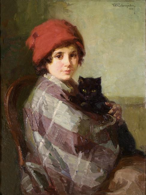 The Girl with the Cat - Gounaropoulos Giorgos (Gounaro)