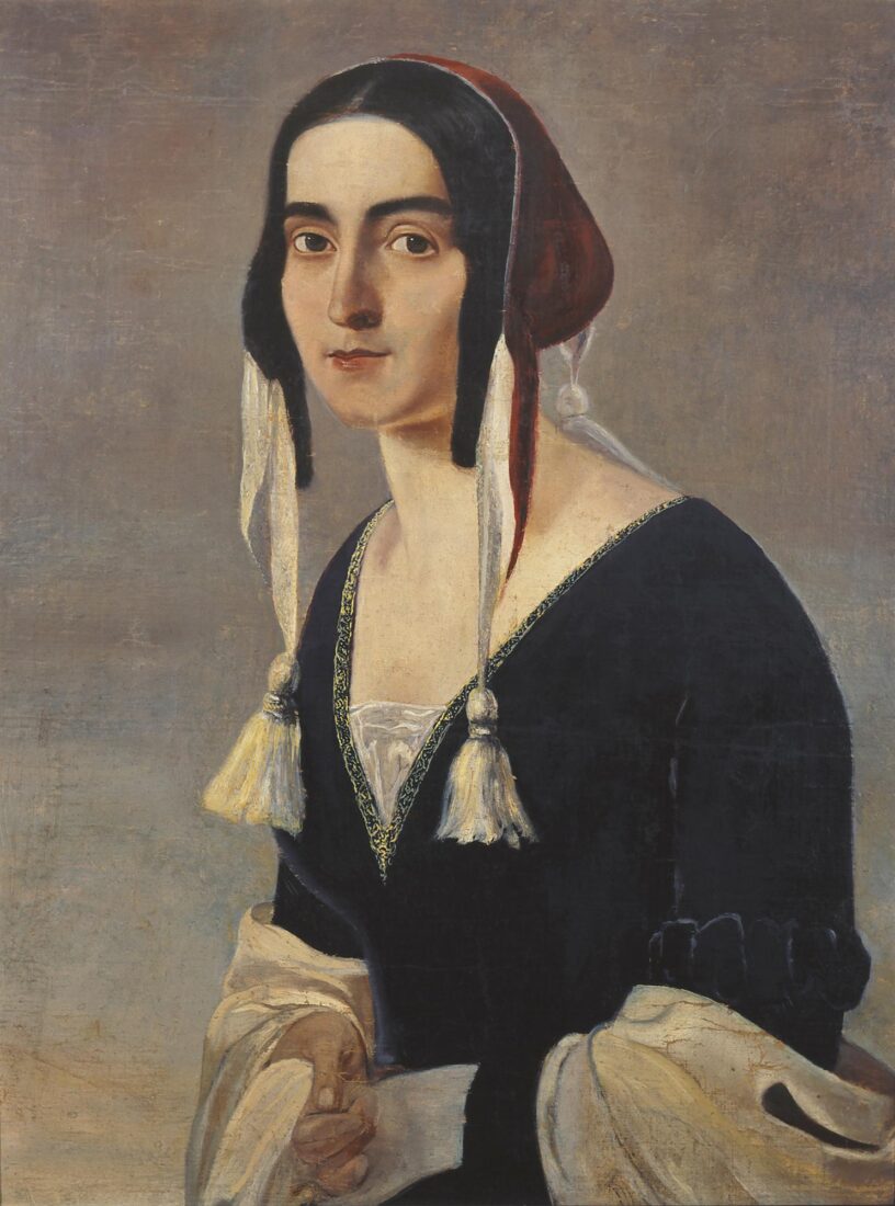 Portrait of a Young Woman in Greek Costume - Tsokos Dionysios