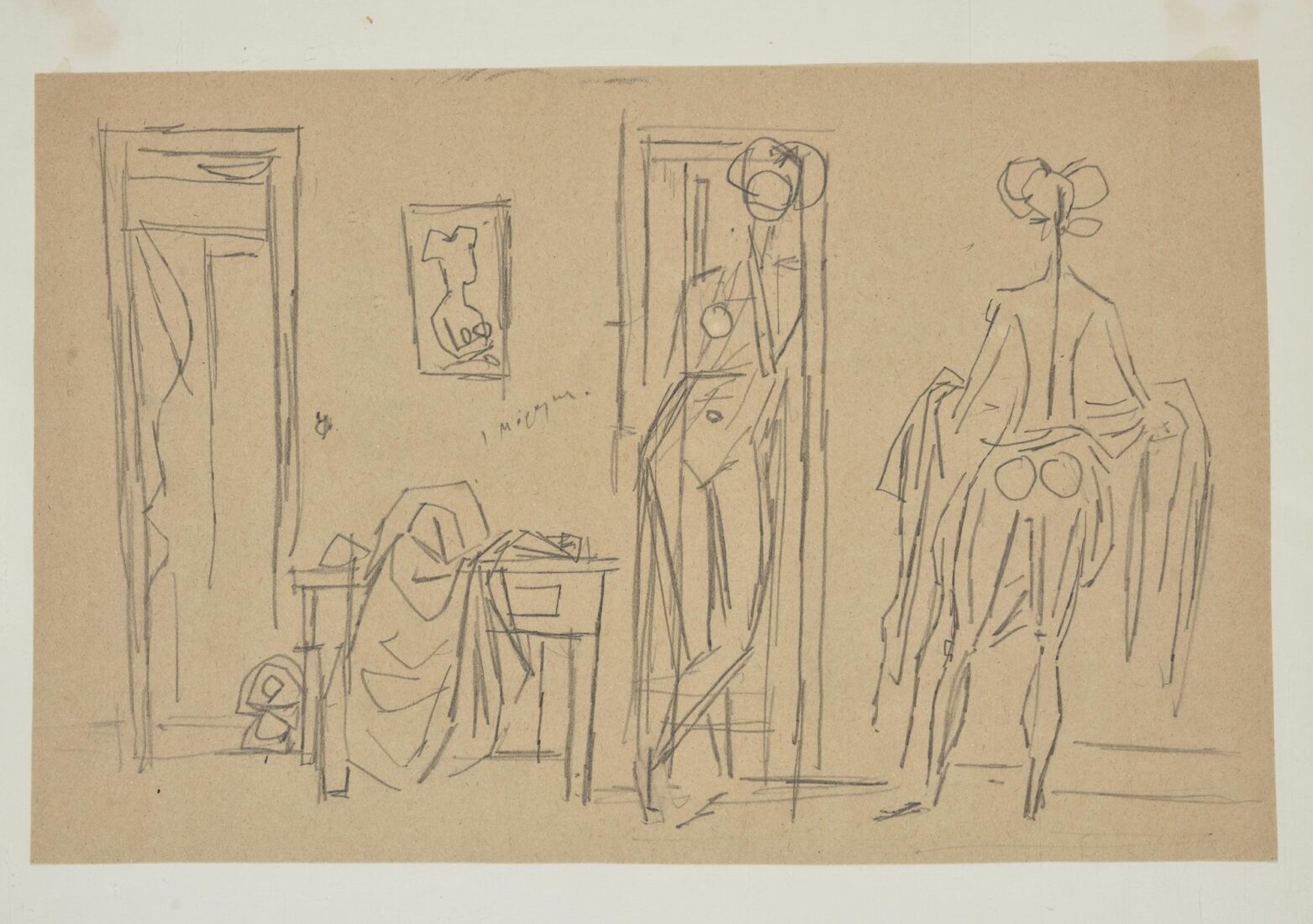 Interior with two Nude Figures - Moralis Yannis