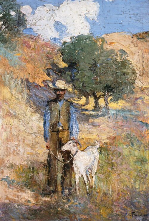 Peasant with Goat - Thomopoulos Epameinondas