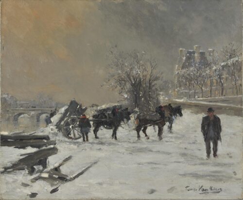 Snow Removal in the Streets of Paris - Vauthier Pierre Louis Leger