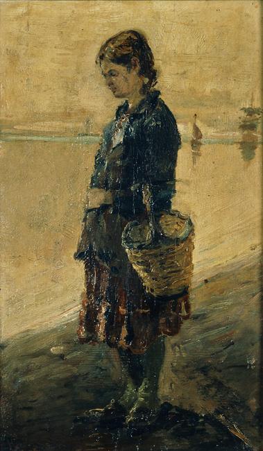 Girl with Basket - Volanakis Κonstantinos