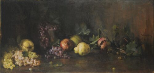 Still Life with Quinces, Grapes and Pomegranates - Geralis Loukas