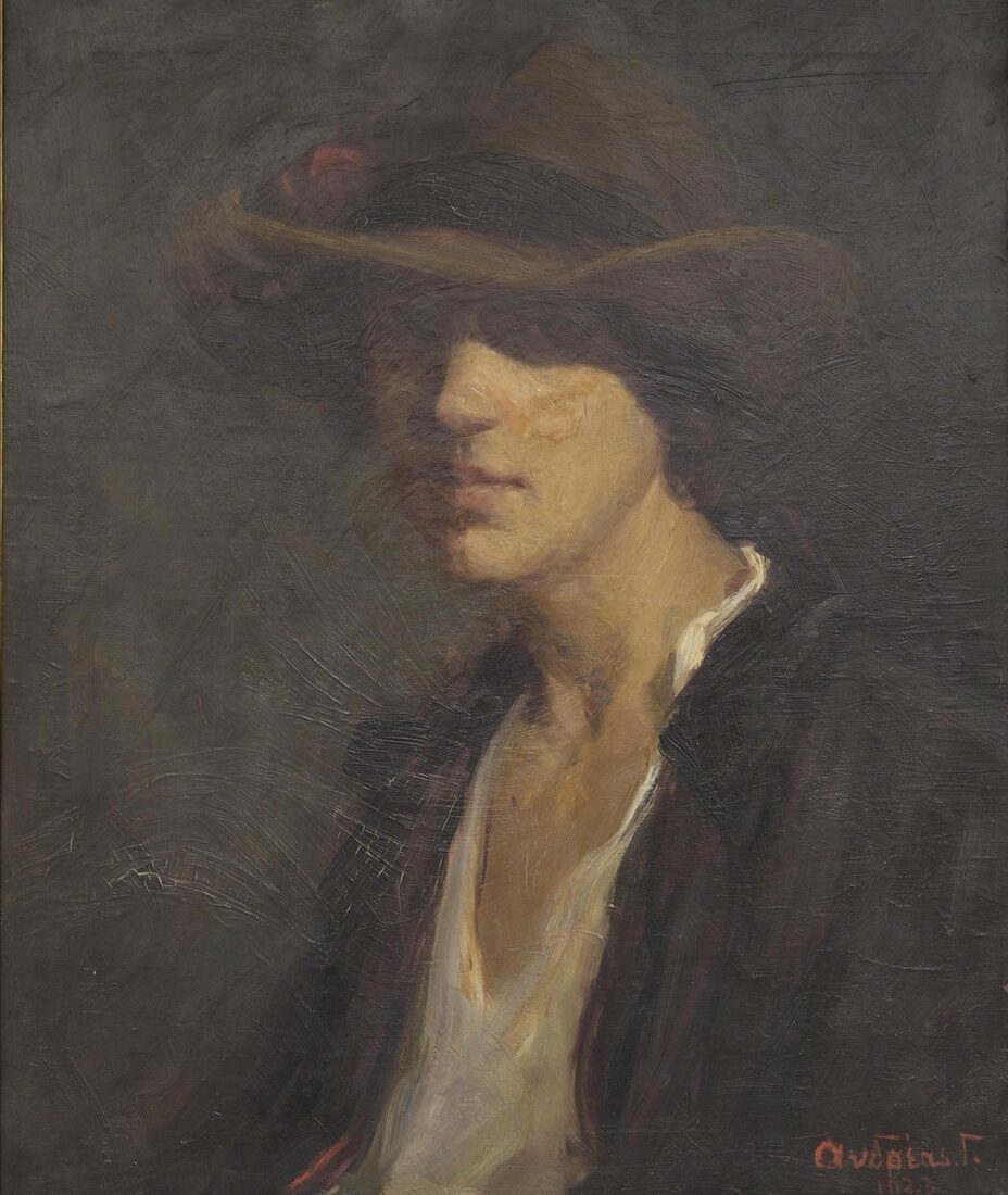 Young Woman with a Brown Hat - Georgiadis Andreas