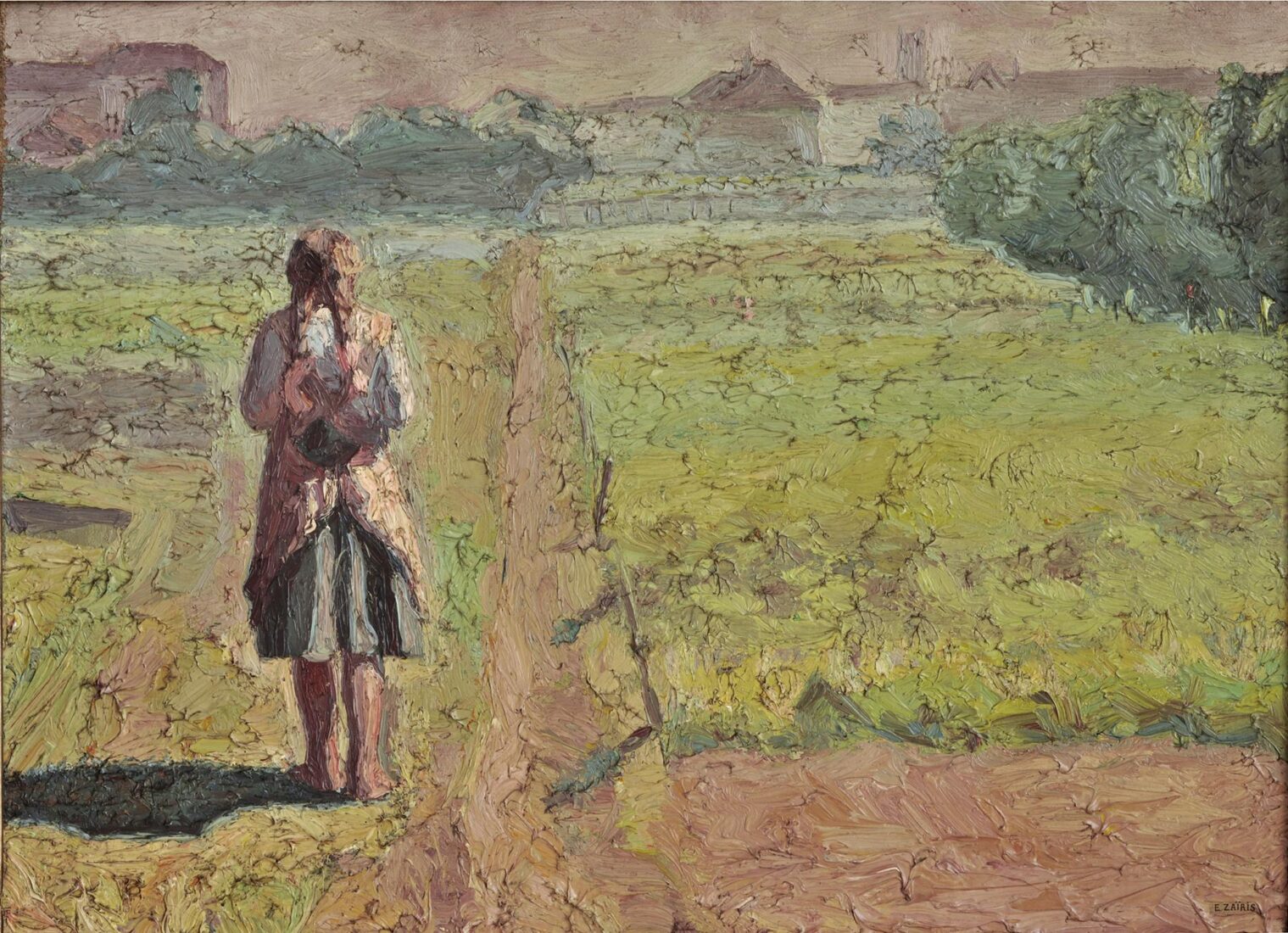 Κορίτσι στον λαχανόκηπο - Ζαΐρης Εμμανουήλ