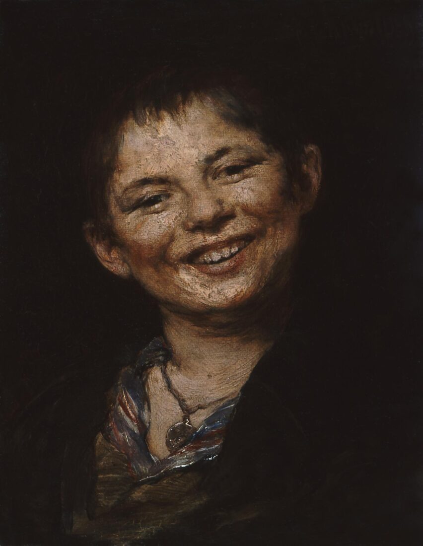 Italian Boy Laughing or The Little Chestnut-seller - Iakovidis Georgios