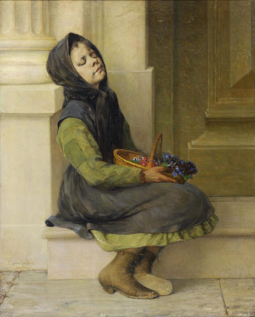 The Refugee Girl / Sleeping Flower Girl - Iakovidis Georgios