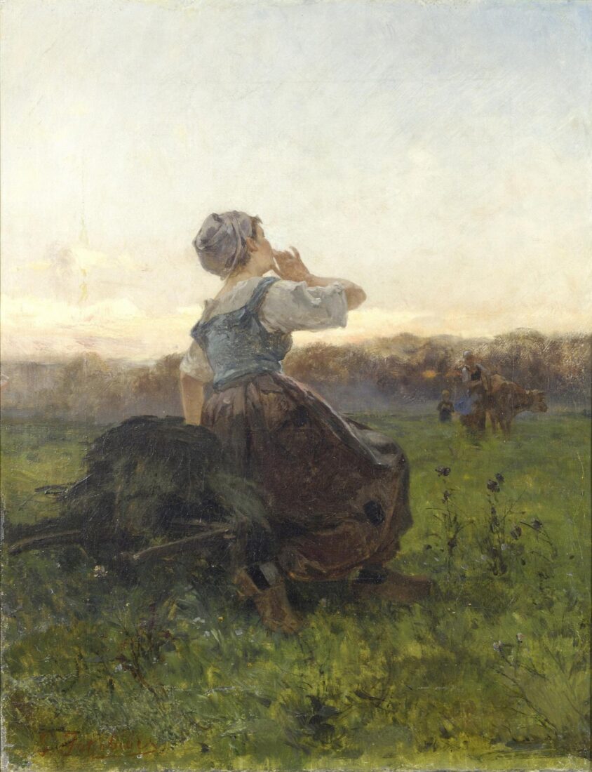 German Woman Calling Her Friend - Iakovidis Georgios