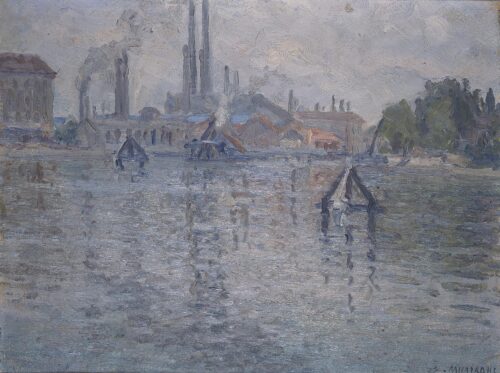 The Seine and Factories in the Background - Miliadis Stelios