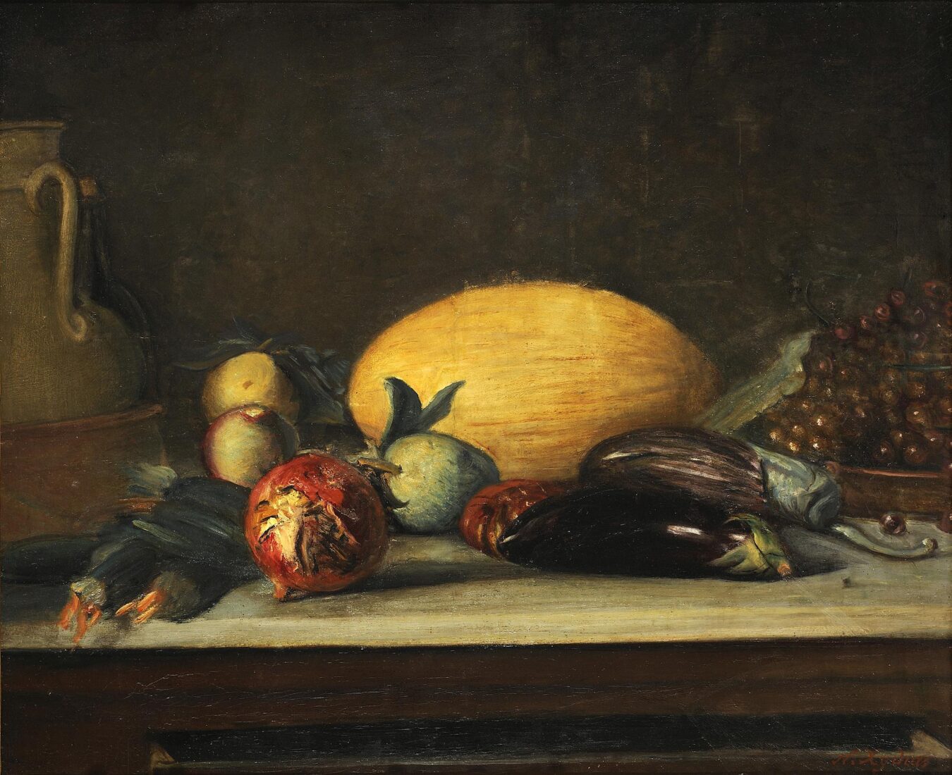 Still Life with Melon and Jug - Xydias Nikolaos