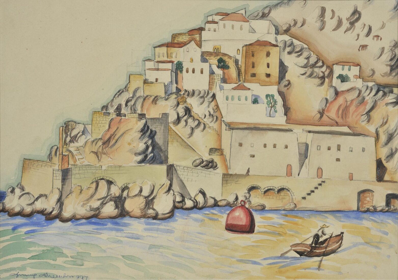 Hydra. Entrance of the harbor - Asteriadis Aghinor
