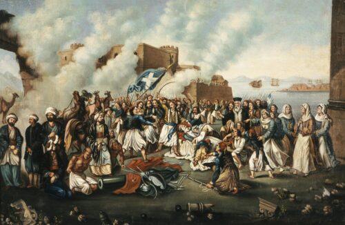 The Death of Markos Botsaris - Italian School (?)