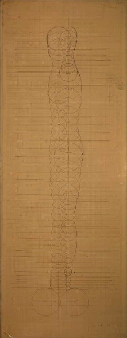 Construction Drawing No 2 for Form III (Spherical Figure) - Avramidis Joannis
