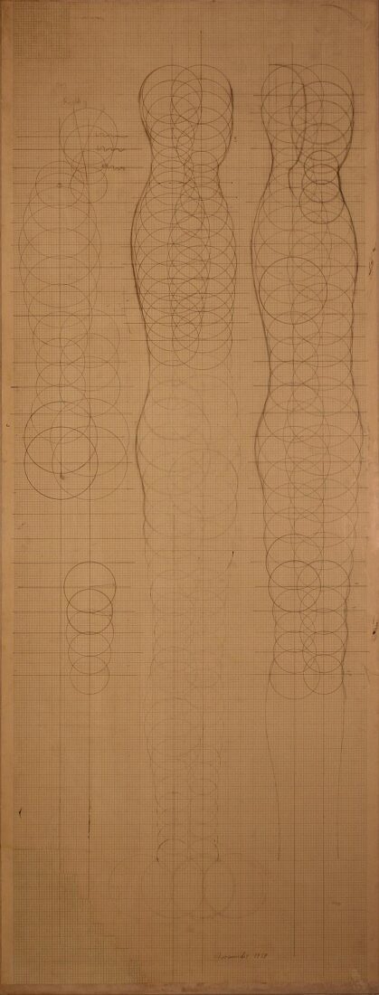 Construction Drawing No 3 for Form III (Spherical Figure) - Avramidis Joannis