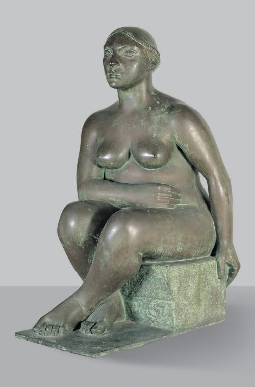 Stout Seated Woman - Tombros Michael