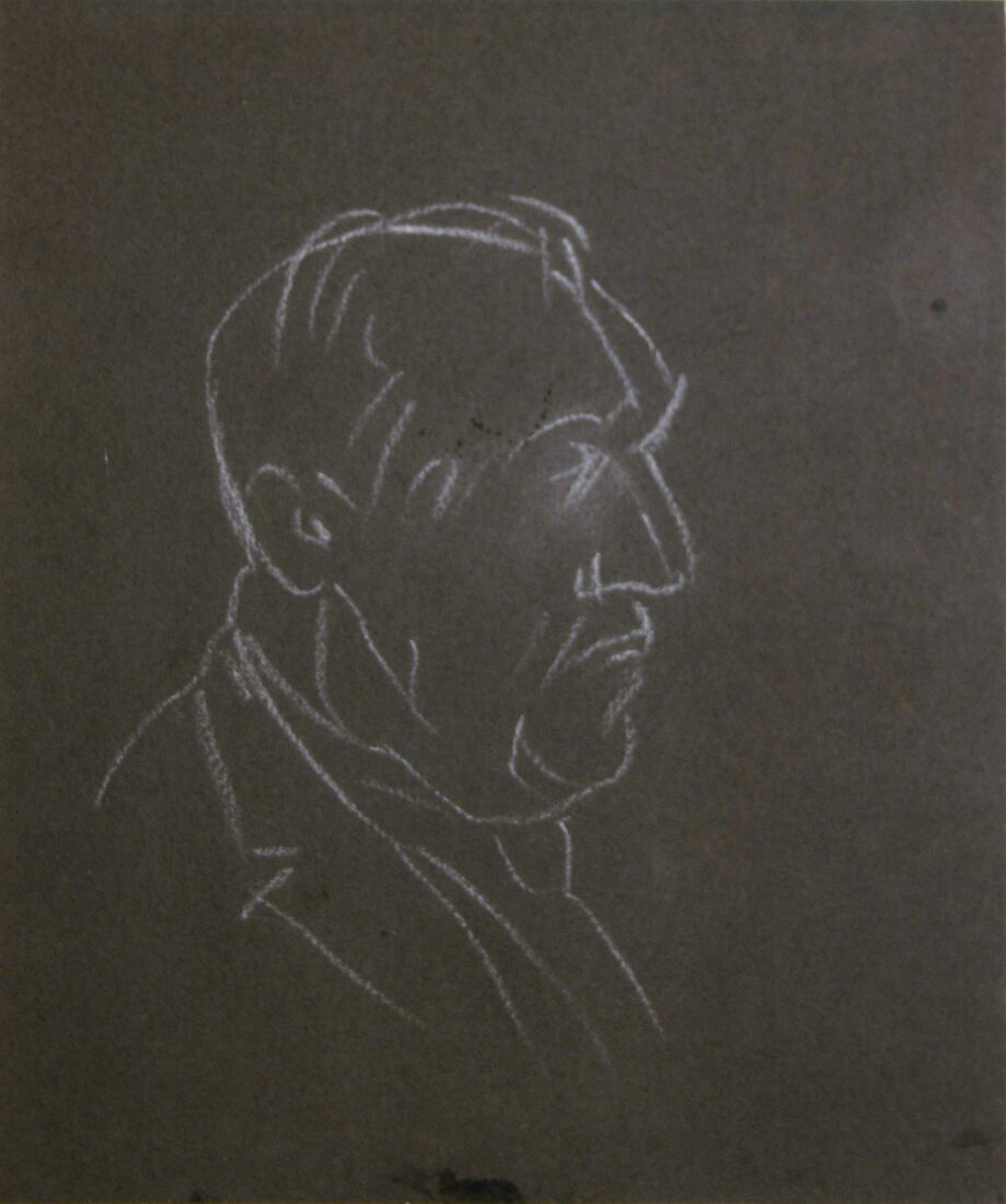 Drawing of a Man’s Head - Chalepas Yannoulis