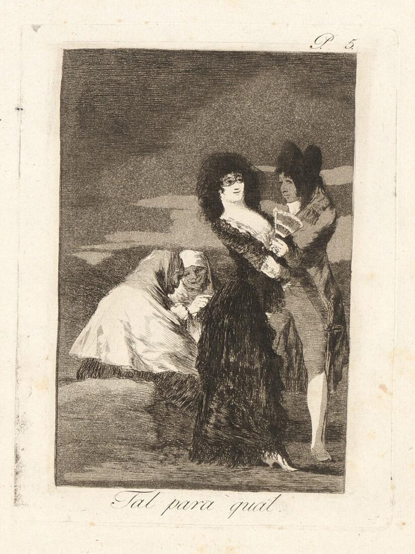 From the series “Los Caprichos” – Two of a kind - Goya y Lucientes Francisco