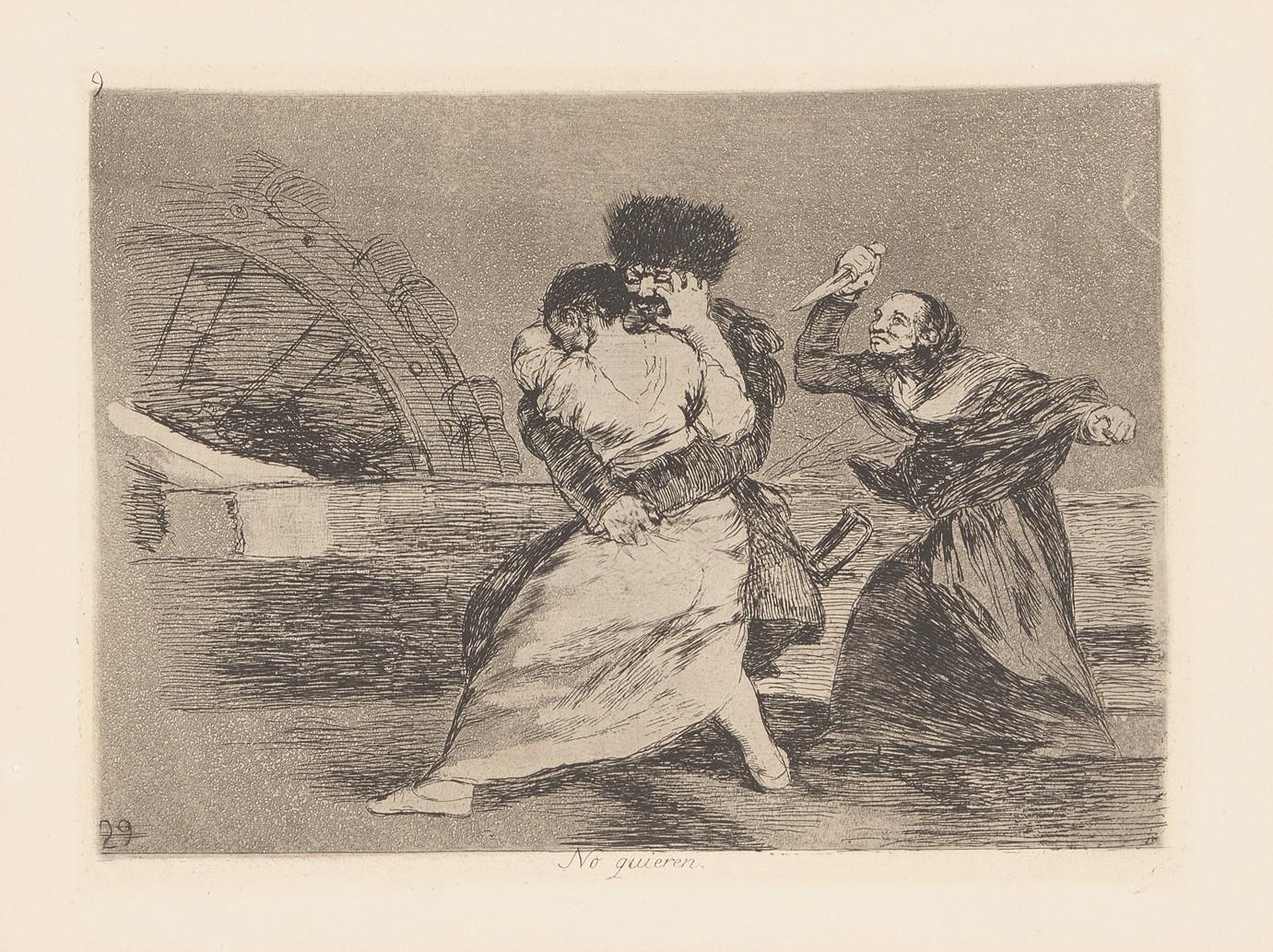 They don’t like it. (No quieren) - Goya y Lucientes Francisco
