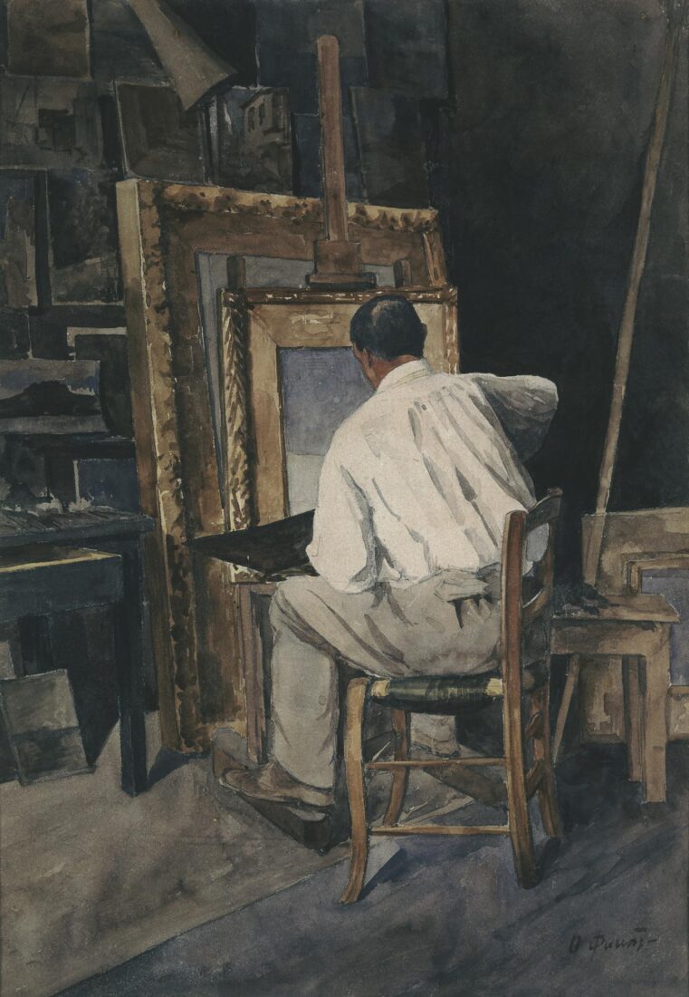 The Painter Chatzopoulos in His Studio - Focas Odysseas