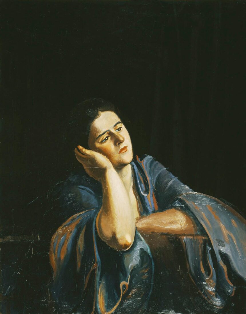 Woman Leaning on her Elbow