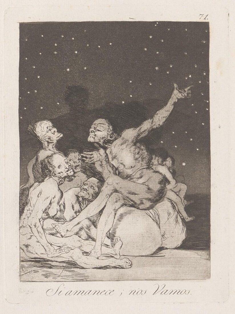 From the series “Los Caprichos” – When day breaks we will be off - Goya y Lucientes Francisco