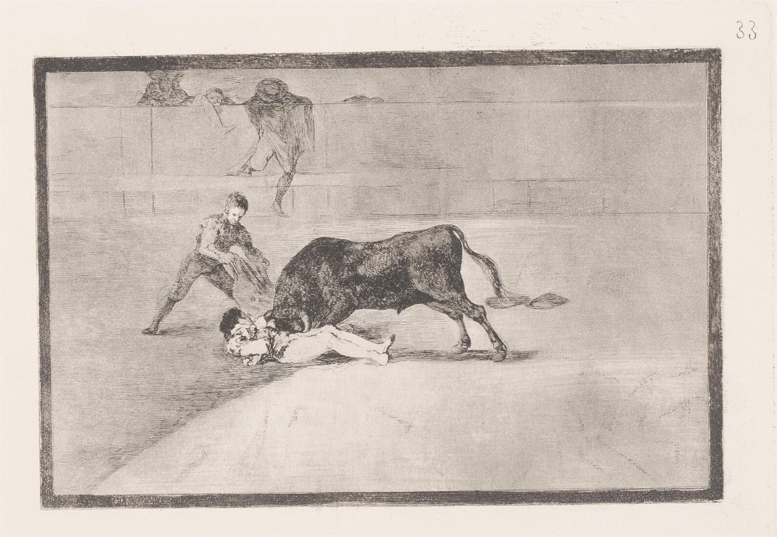 The unlucky death of Pepe Illo in the ring at Madrid. (La desgraciada muerte de Pepe Illo en la plaza de Madrid) - Goya y Lucientes Francisco