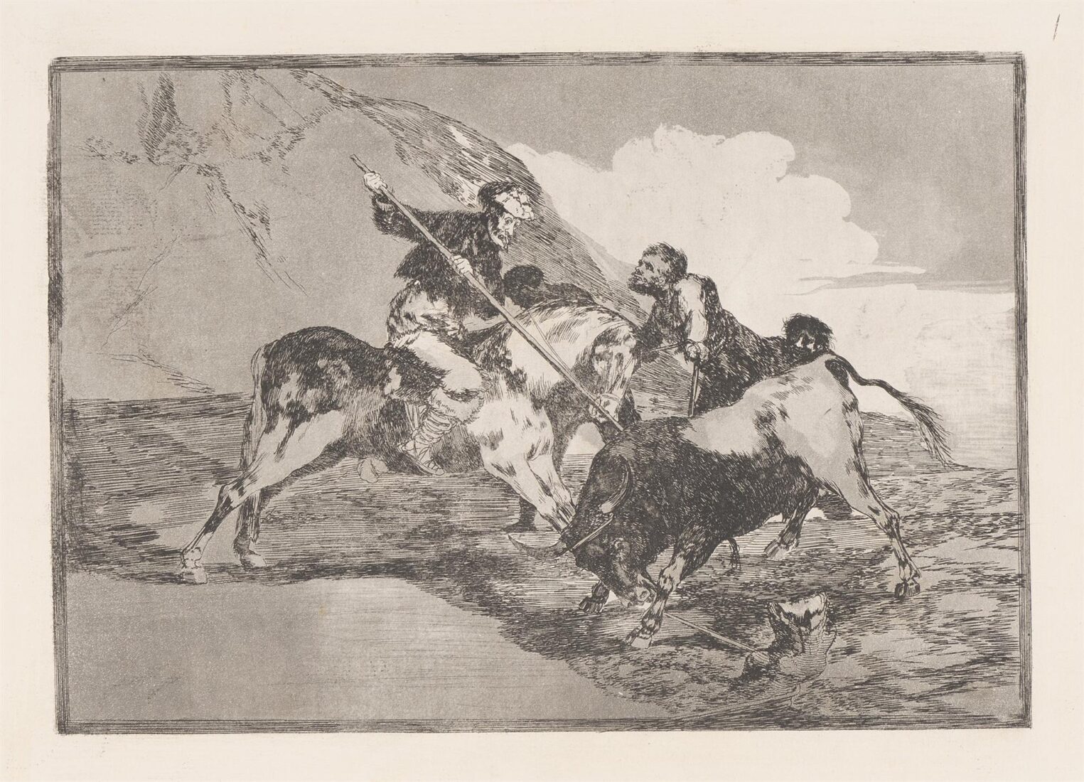 Ο τρόπος που οι παλαιοί Ισπανοί κυνηγούσαν έφιπποι τους ταύρους στους κάμπους - Goya y Lucientes Francisco