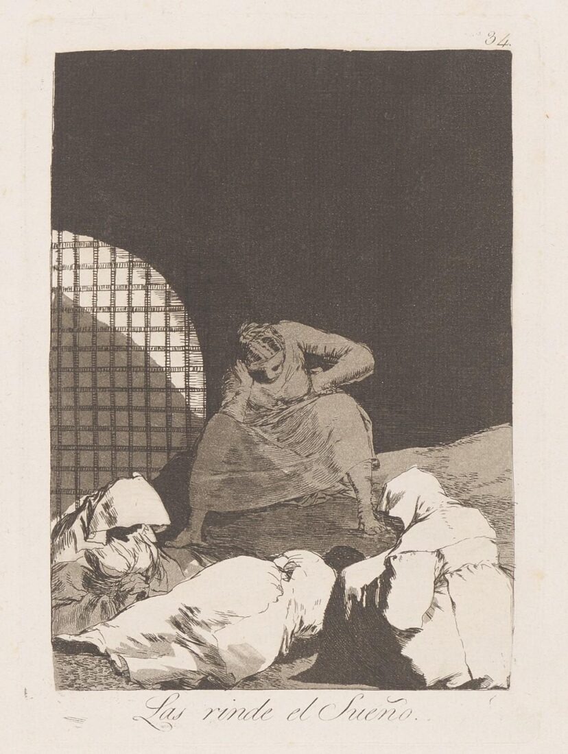 From the series “Los Caprichos” – Sleep overcomes them - Goya y Lucientes Francisco