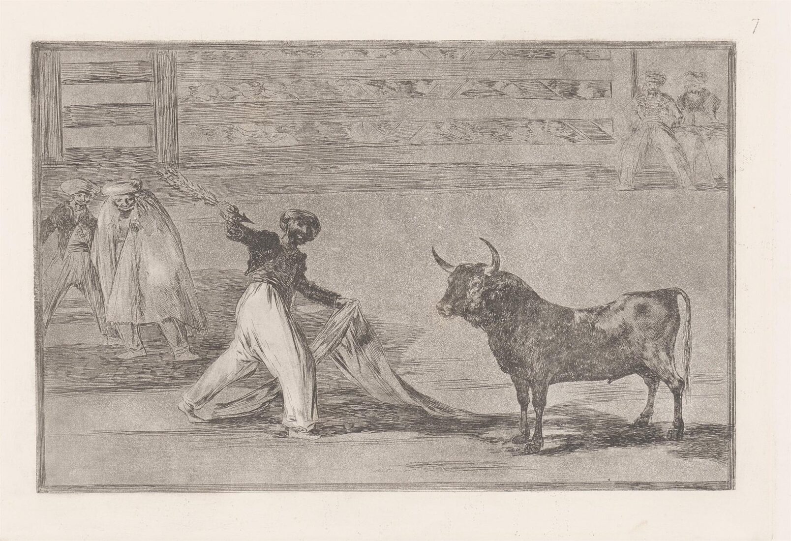 Origin of the harpoons or banderillas. (Origen de los arpones o banderillas) - Goya y Lucientes Francisco